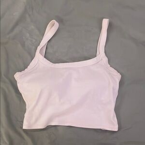 White Cropped Tank Top